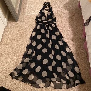 Noticeable polka-dot silk dress